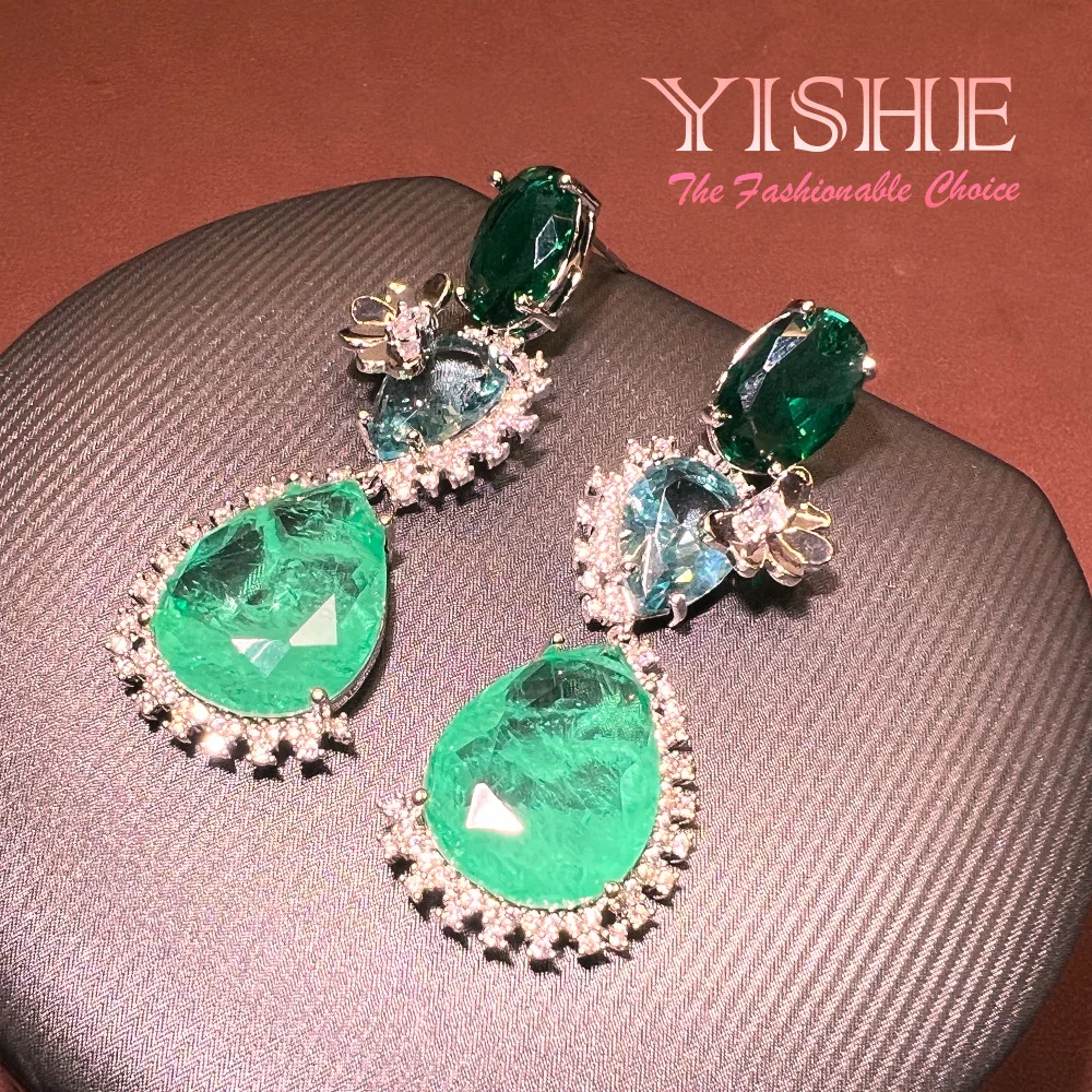 Export to Europe and the United States catwalk 5A tourmaline haute couture temperament retro heavy industry cross-border hot-sel