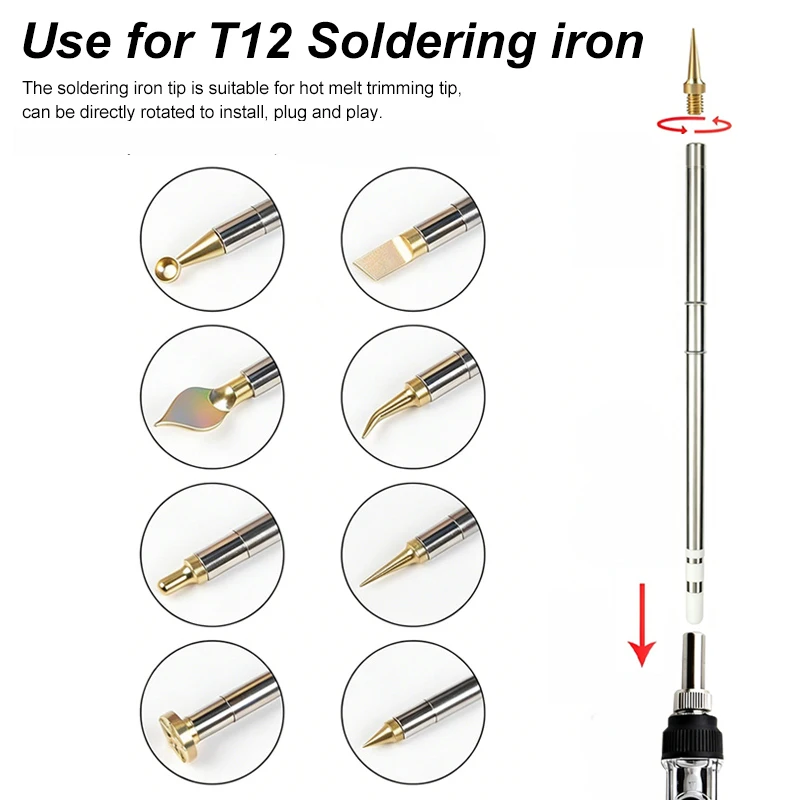 3D Printed Hot Melt Nut Embedded Insertion Tips for Quicko T12 Soldering Iron Heat Set M2 M3 M4 M5 M6 M8 Durable 3D Printed Part view 6