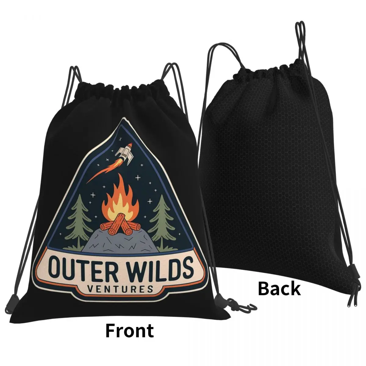 

Рюкзаки с нашивками Outer Wilds Ventures, модные портативные сумки на шнурке, сумка для хранения, сумки для книг для мужчин и женщин, студентов