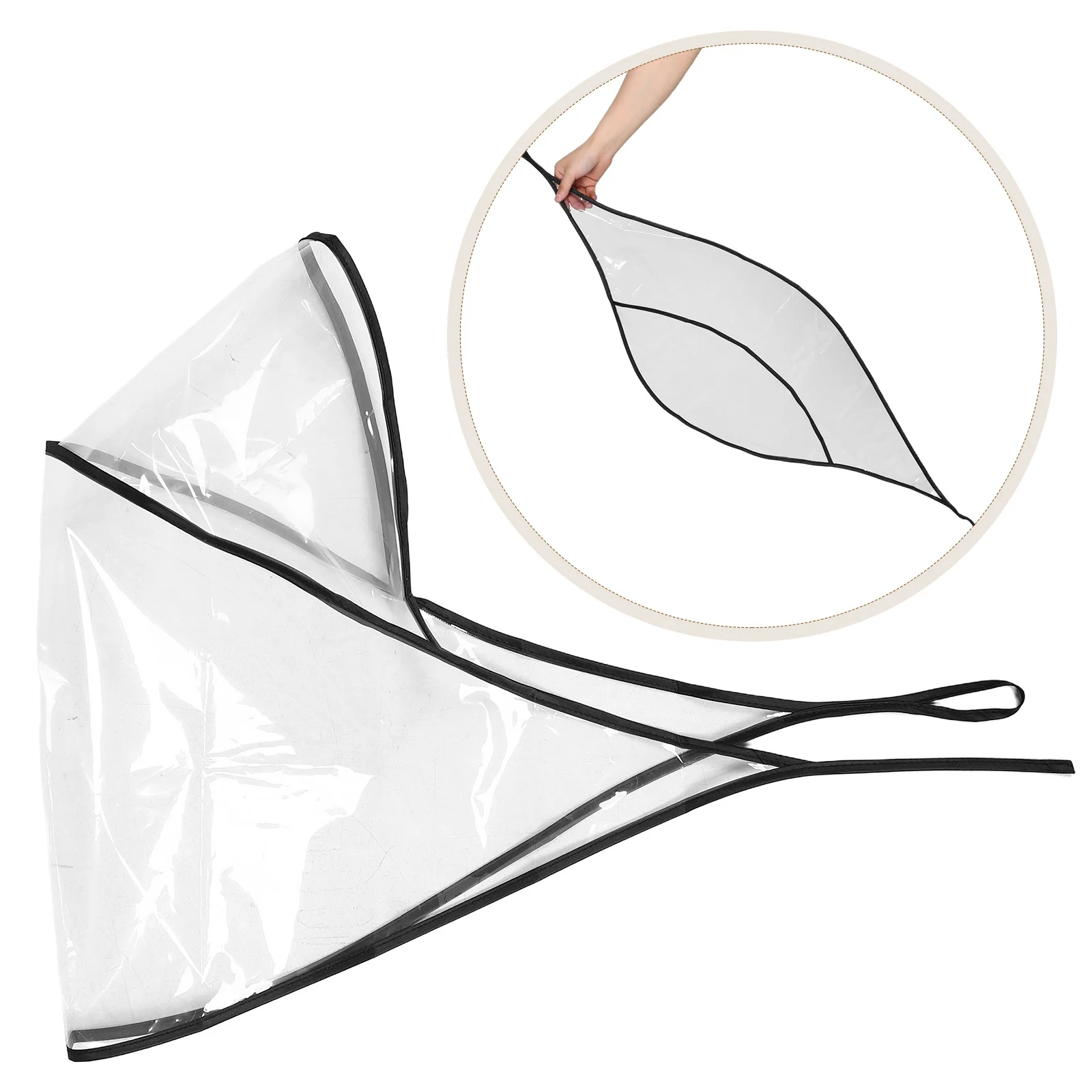 2pcs Clear Reusable Waterproof Hats Plastic Bonnet Foldable Windproof For Women Men Protect Hairstyle Lightweight Rain Cap Visor