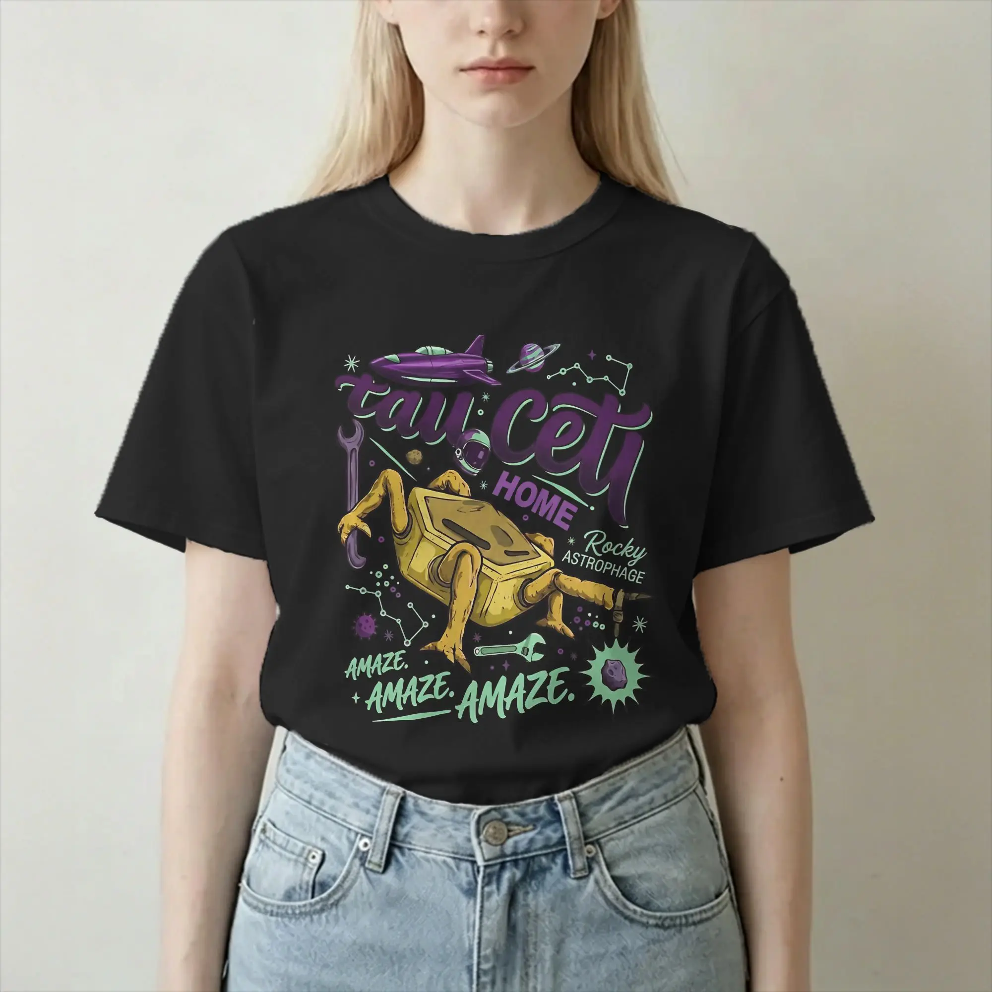Camiseta masculina e feminina, project hail mary, incrível, 100% algodão, manga curta, gola redonda, roupas plus size