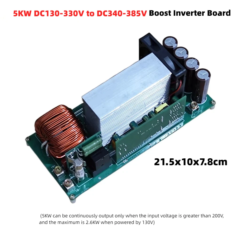 5000W Adjustable DC130-330V to DC340-385V Inverter Board Full-power Boost Non-isolated 5kw Power Supply Module Constant Voltage