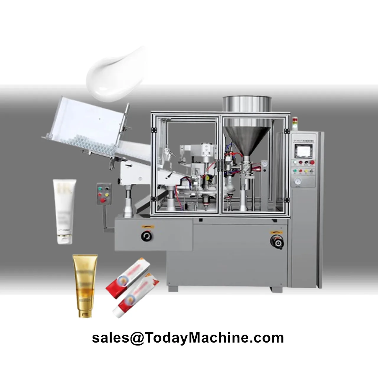 Plastic Laminated Shampoo Lotion Cosmetic Cream Soft Tube Filling Sealing Machine
