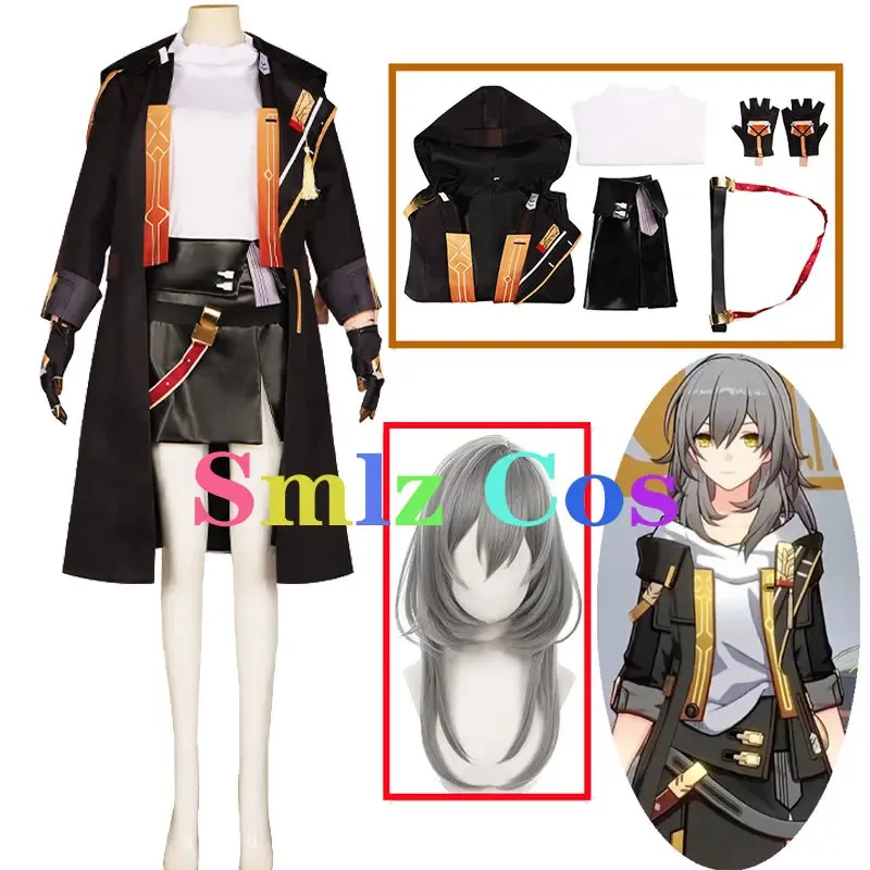 

Female Trailblazer Cosplay Anime Honkai Honkai Star Rail Costume Suit Women Fancy Dress Trench Outfit Wig Halloween Party Cos