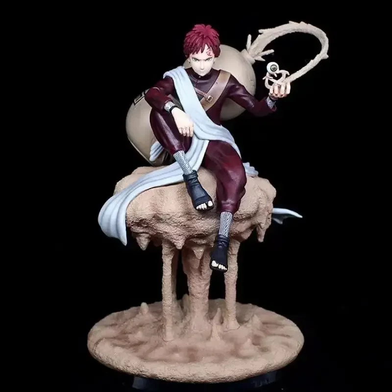 In Stock NARUTO Gaara Anime Figurine Naruto Sandstorm 22cm Action Figures Sitting Statue PVC Model Collection Toys Birthday Gift