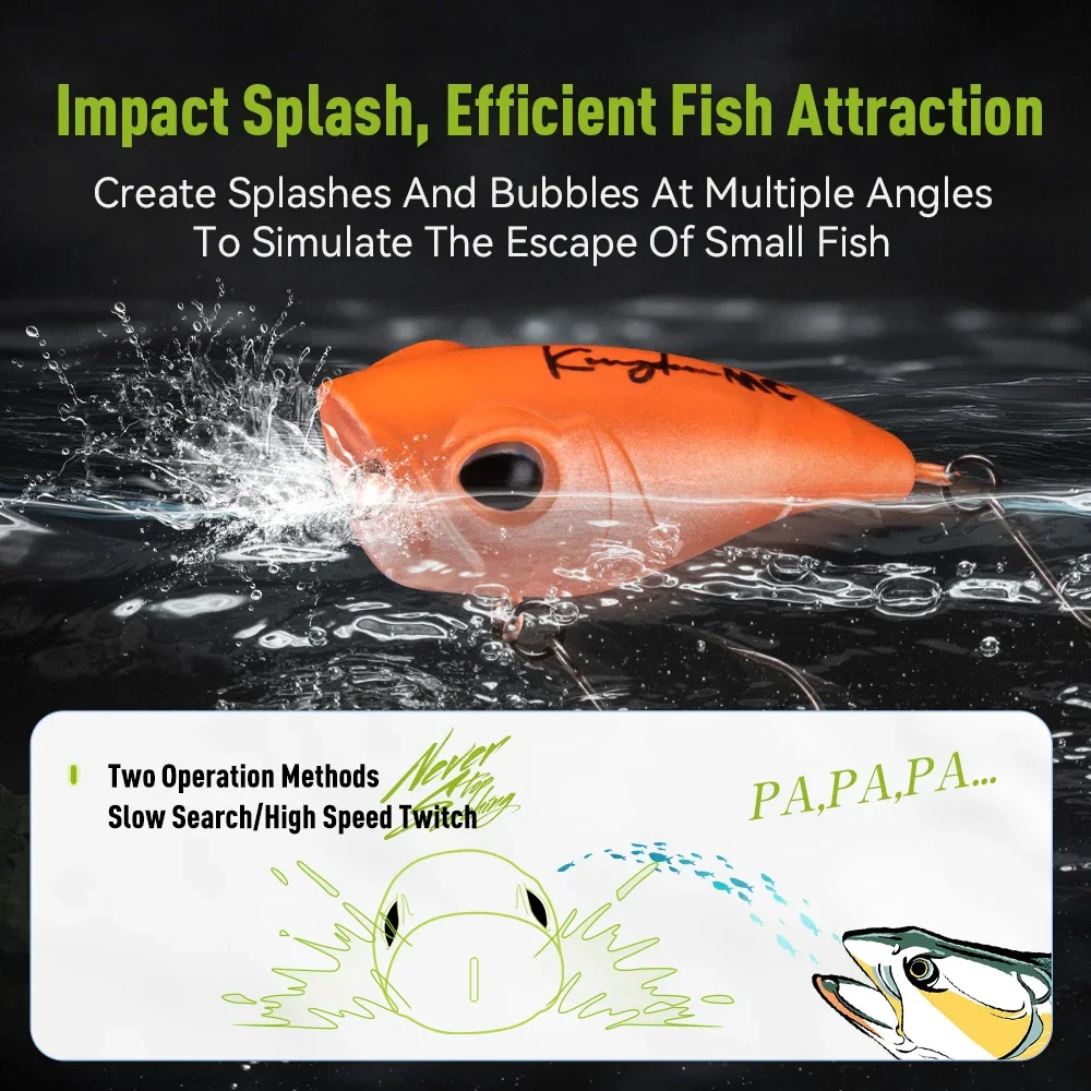 Kingdom Micro Expert Topwater Popper 1.5g 2.2g 27mm 34mm Floating Artificial Fishing Lure Hard Bait Wobblers Stream Trout Bass - view 3