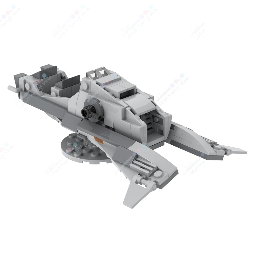 MOC2078 Interstellar Series Patrol Speeder Bike MOC Building Blocks Sci-Fi Movie Air Flying Vehicle Model Assembly Toys For Kids