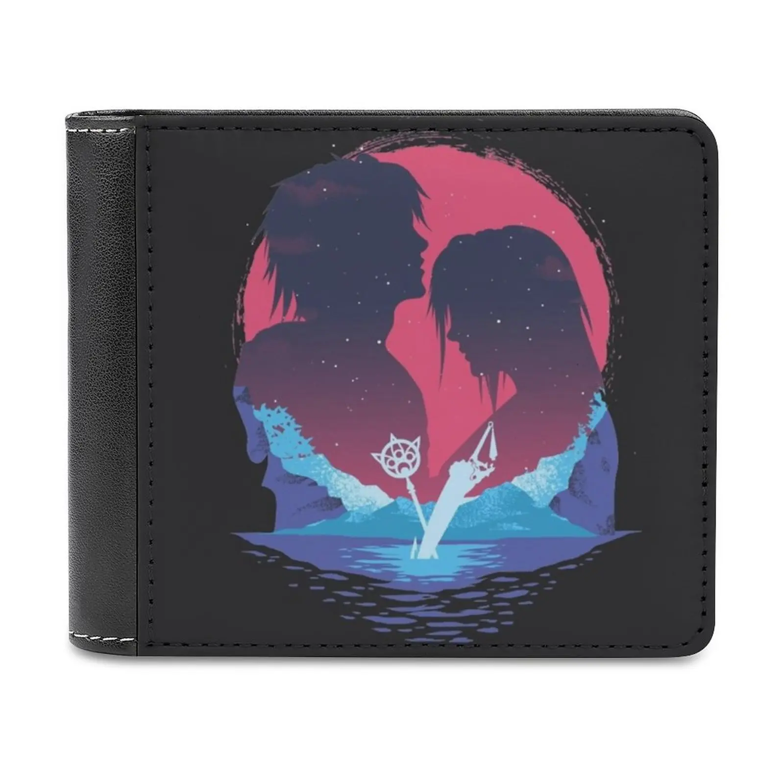 

Tidus X Yuna Leather Wallet Men's Wallet Diy Personalized Purse Father's Day Gift Yuna Tidus Final Fantasy X Ffx Final Fantasy