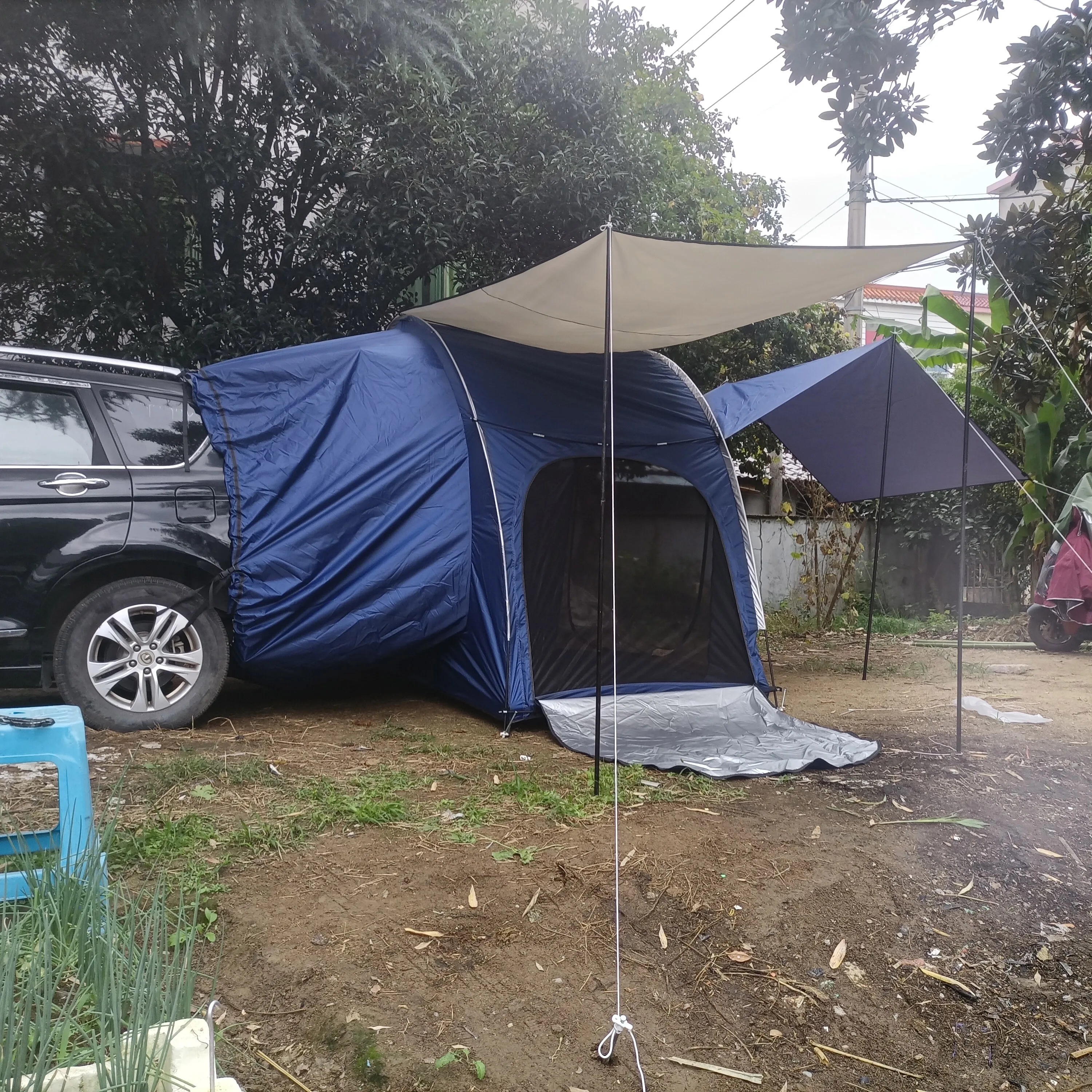 

SUV Camping Tent with Large Awning, Waterproof Car Tent, Up to 4 Person Sleeping Capacity, SUV Rear Tent