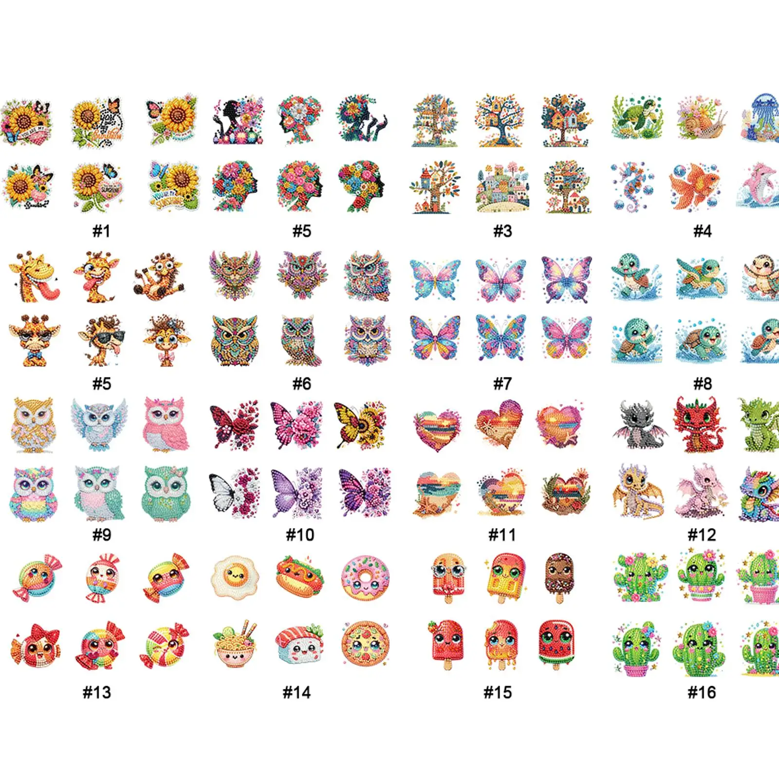 6Pcs Acrylic Animal…