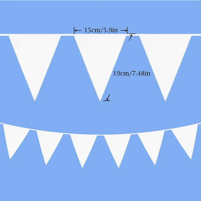 32-stopowy biały wieczór panieński ślubny dekoracje banery proporczyków białe tkaniny flaga trójkątna girlandy na świeżym powietrzu