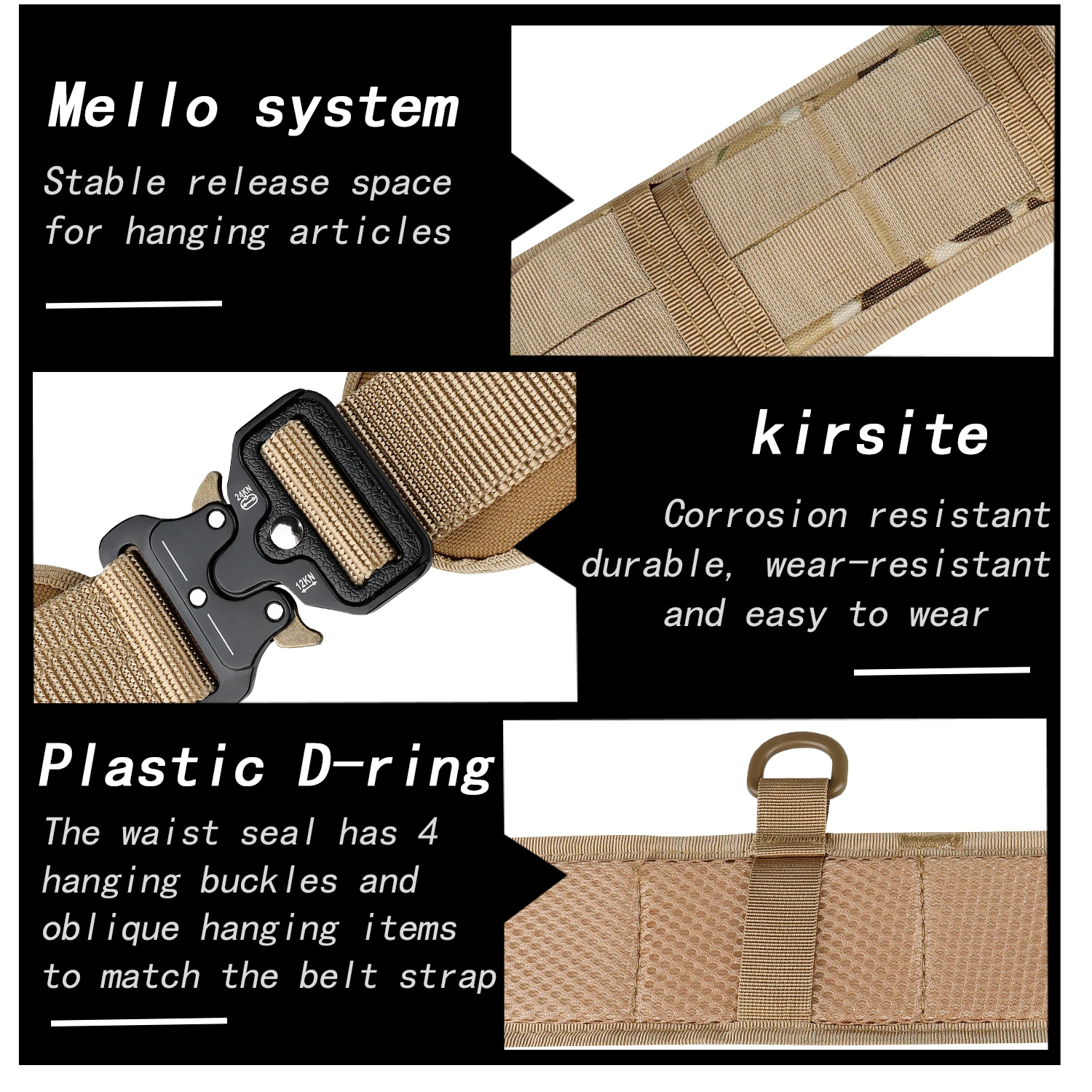 Military Tactical Adjustable Belt Outdoor Work Men Molle Battle Belt Army Combat CS Airsoft Hunting Paintball Padded Waist Belts