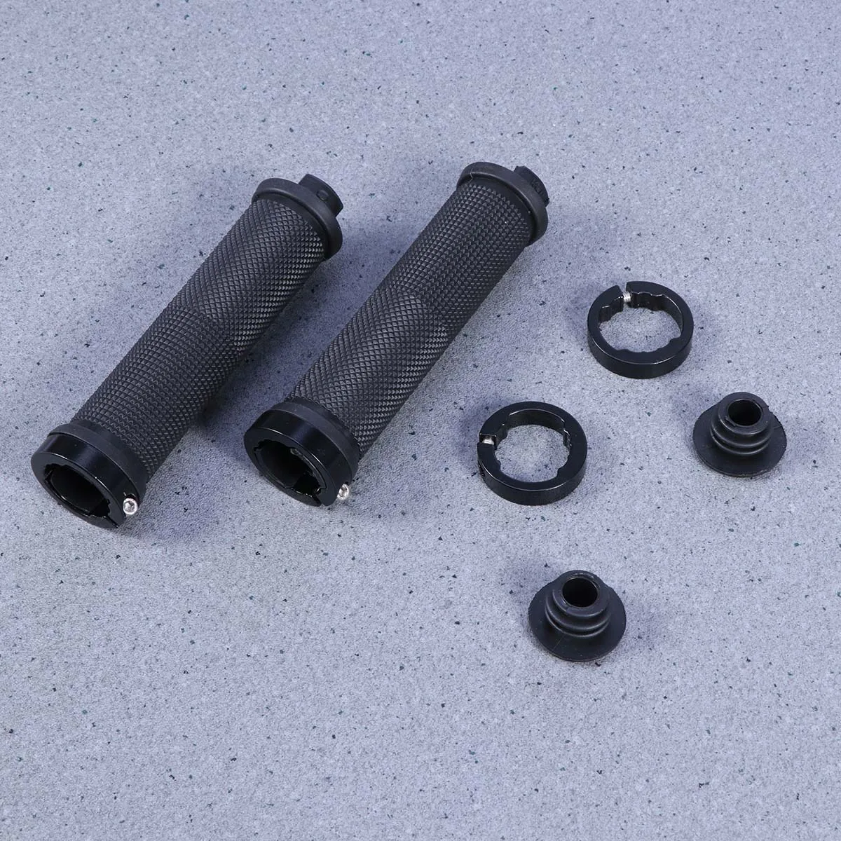 

A Pair of Mountain Bike Double Lock Aluminum Alloy Handle Sleeve Set Ergonomic Soft Grip Antiskid Bike Accessories