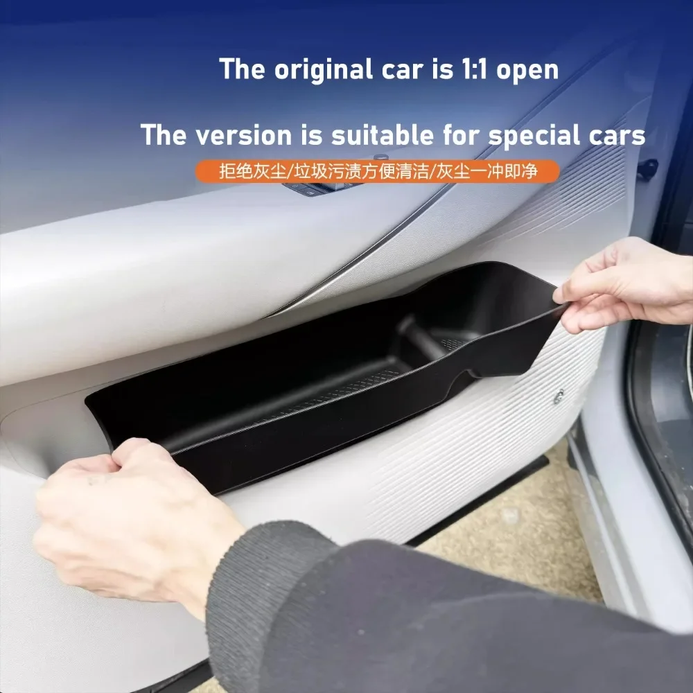 

4Pcs TPE Car Door Slot Storage Box Waterproof Front Rear Door Organizer Trays Car Interior Accessories For Geely Galaxy E5 EX5