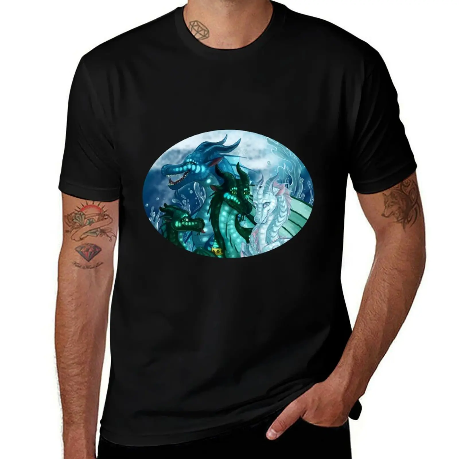 Wings of Fire - Royal SeaWings - Auklet, Tsunami, Turtle, Anemone T-Shirt Anti-Wrinkle Short Sleeve T-Shirt