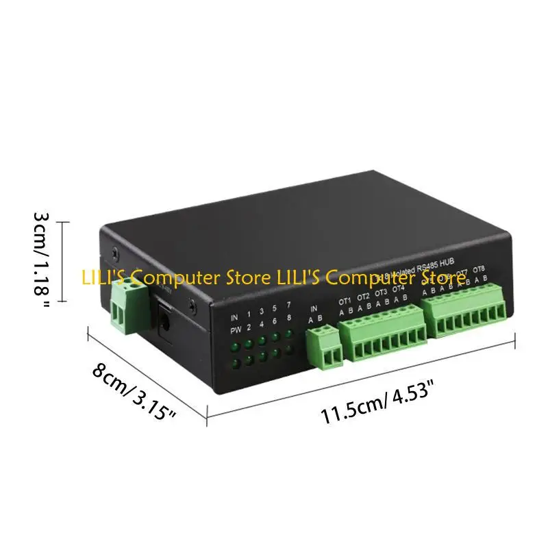 A52B 8- 웨이 RS485 허브 지원 152.2kbps 격리 유형 플러그 플레이 양방향 커뮤니티.