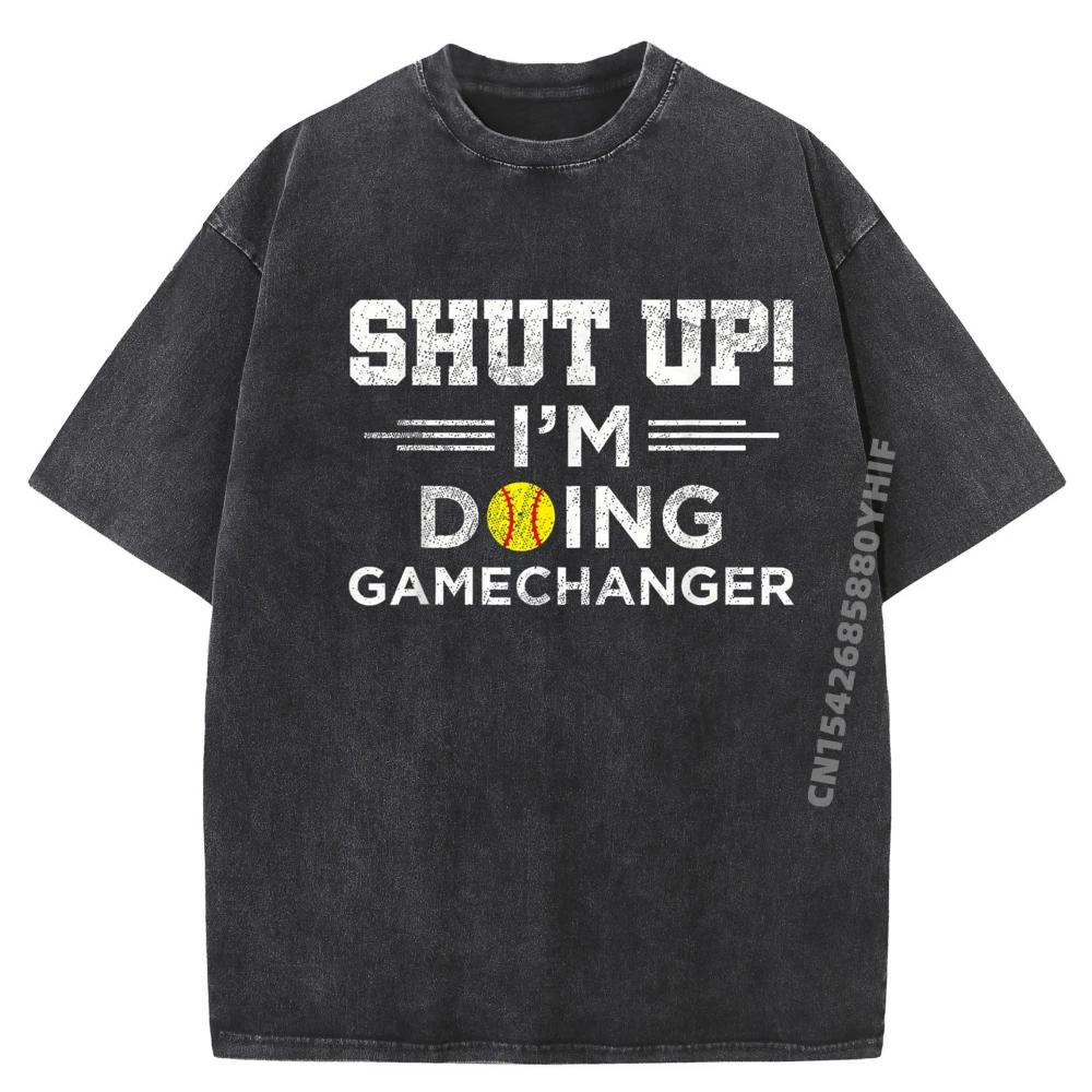 

Последние мужские топы и футболки Shut Up I M Doing Gamechanger Футболки с графическим рисунком Мужская стираная одежда в стиле ретро с принтом