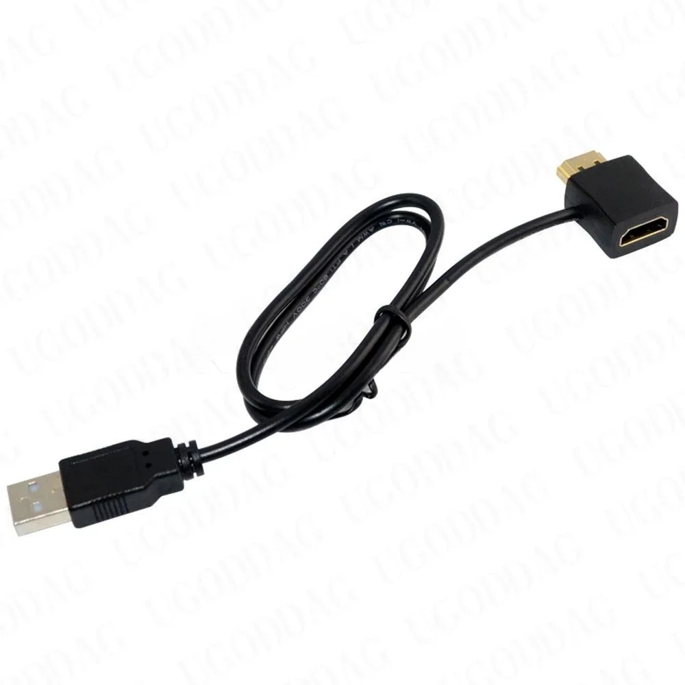 HDMI-compatible Male to USB 2.0 Female Power Adapter Connecting Wire 0.5 Cord Converter 50cm Charger Power Supply Cable