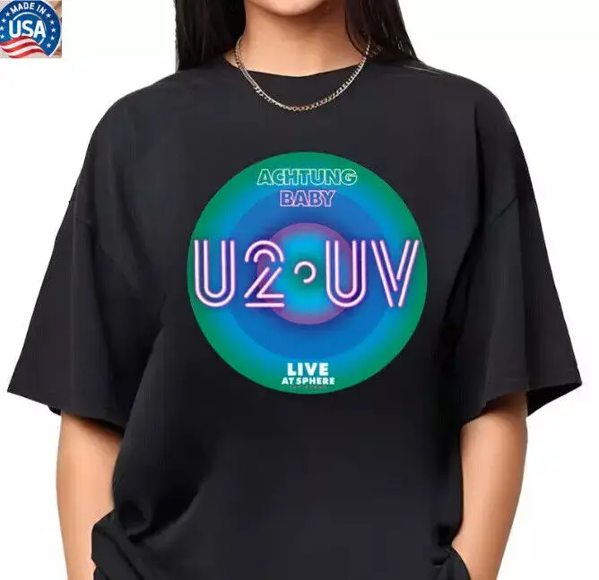 U2 Sphere Las Vegas T-Shirt 2023 Tour Live Ultraviolet Baby Achtung Band Uv Gift