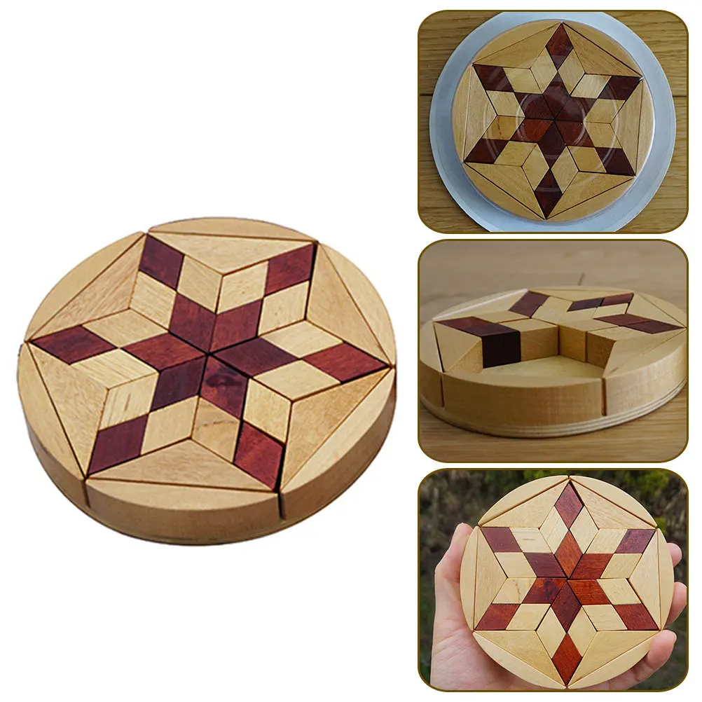 

Wooden Puzzle Vintage Style Big Pieces Cognitive Matching Puzzle Educational Game for Children Logical Reasoning Development