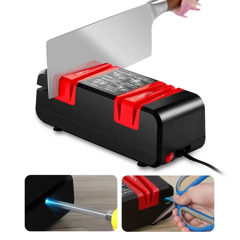 

220V Electric Knife Sharpener Multifunctional Stone Automatic Fast Knives Grinder Knife Cut Stone Sharpeners for Kitchen Knife