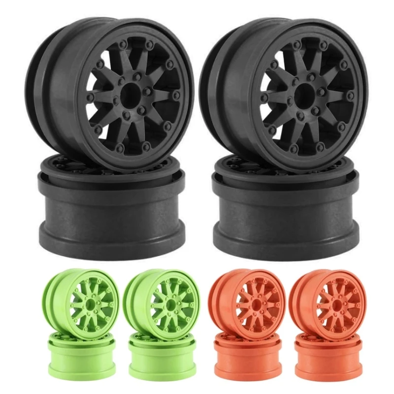 

4PCS Plastic Beadlock 2.2" Wheel Hub Wheel Rim for 1/10 RC Crawler Car Axial SCX10 Wraith Capra RR10 RBX10 Traxxas TRX4 D90