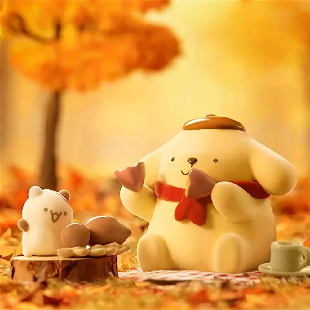 Hot Pudding Dog Serie Four Seasons per bambini Scatola cieca Kawaii Action Doll Pesca Pupazzo di neve Modello Giocattolo per bambini Sorpresa Gif