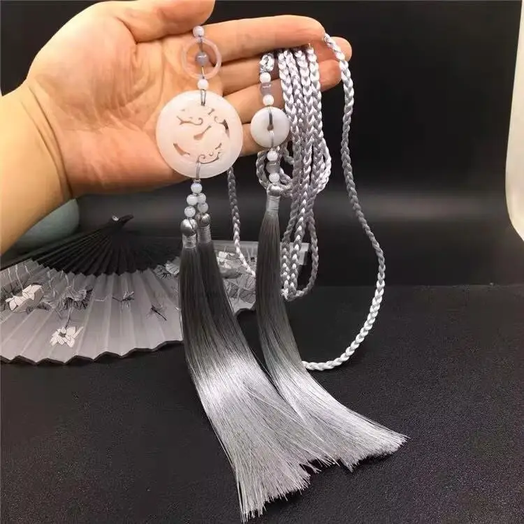 

China Hanfu Palace Ancient Waist Jade Ornament Weaving Taoist Robe Tassel Waist Pendant Robe Ancient Chinese Accessories Gifts