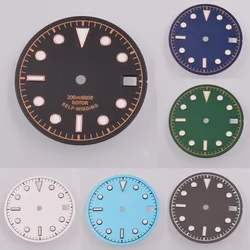 28.5MM Sterile Watch Dial Fit NH35 NH36 Movement Watch Accessories Green Luminous