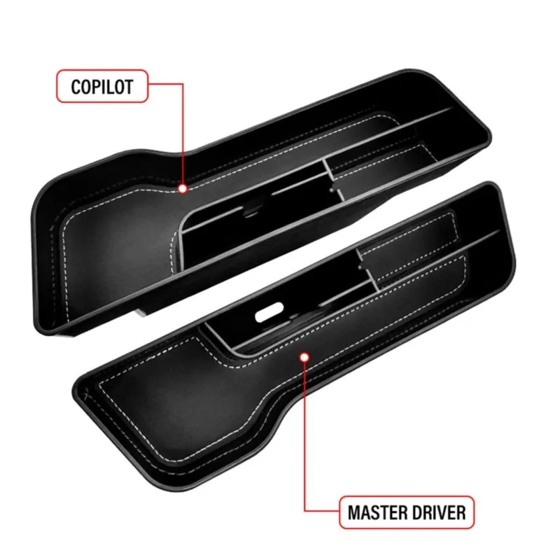 Car Leather Seat Crevice Storage Box Gap Slit Filler Holder Organizing Auto Accessories For BMW M Performance M3 M5 M6 F01 F13