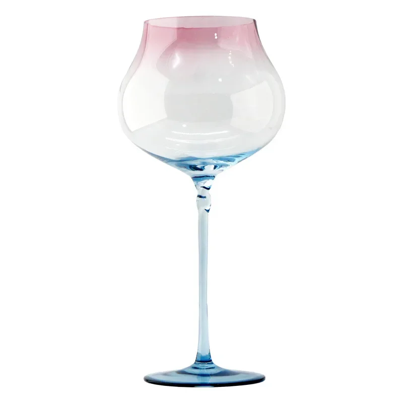 2-Piece Set 750ml Large Capacity Gradient Red Wine Glasses High-End Crystal Burgundy Bordeaux Wine Glasses for Barware