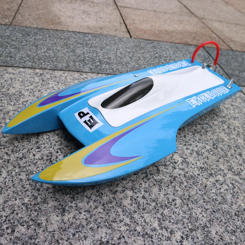 DT M380 Lightning Fiberglass Brushless RC Boat Catamaran with Motor 2435 KV2700 40A ESC 17g Servo