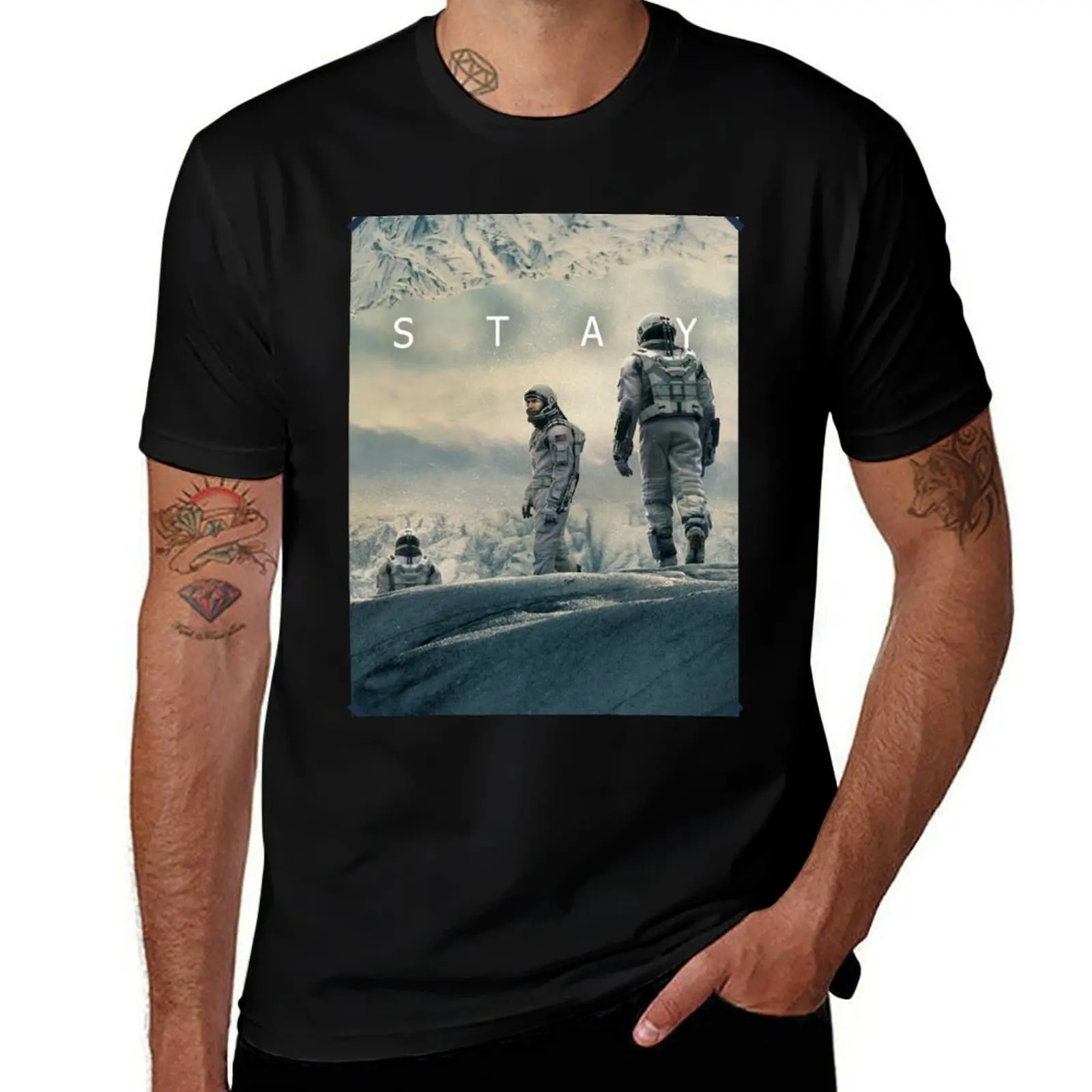 STAY Interstellar T-Shirt man t shirt cotton high quality T-Shirt