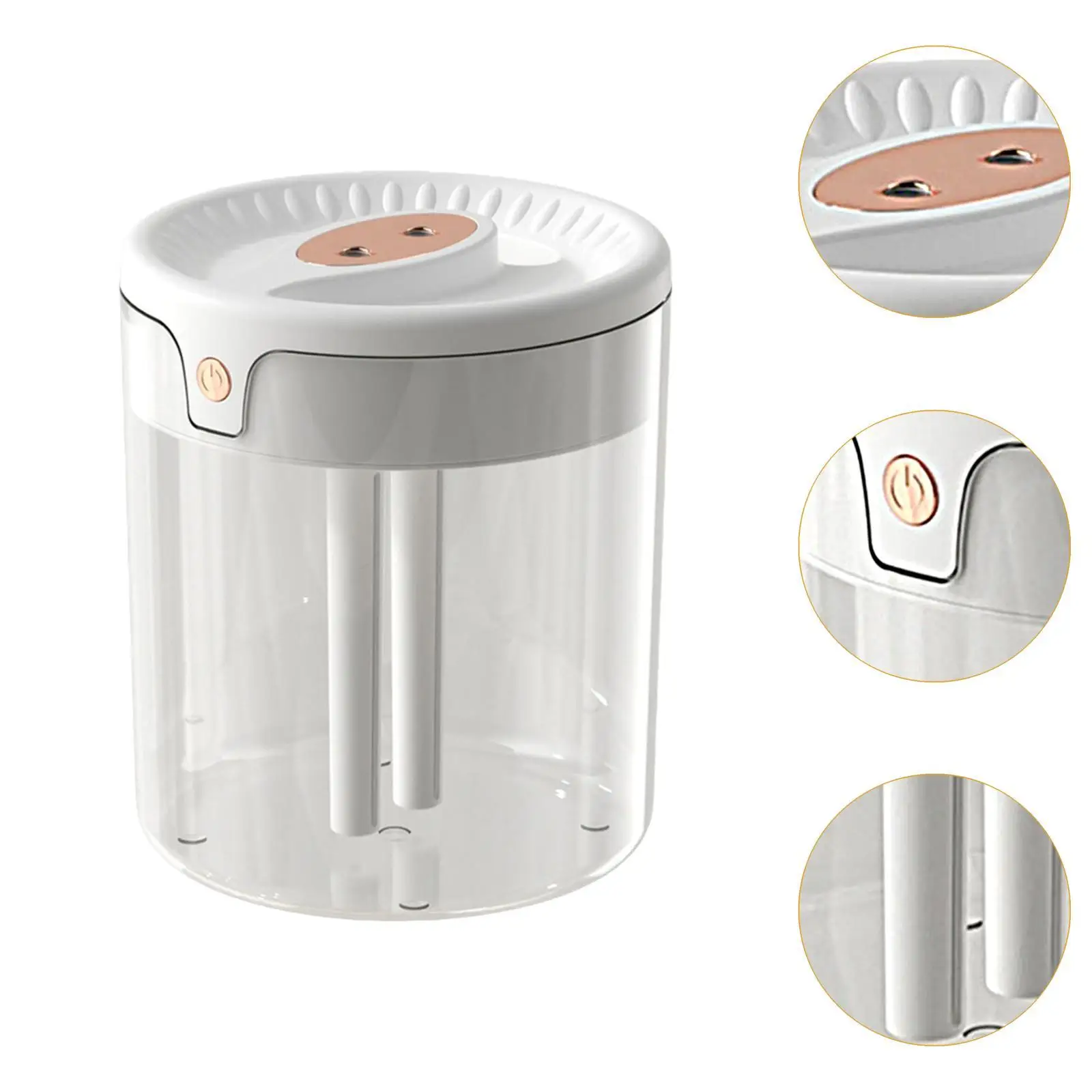 Desk Humidifier Easy to Use Comfortable Household Low Noise Wide Range Humidification Convenient 2L Water Tank for Hotel Indoor