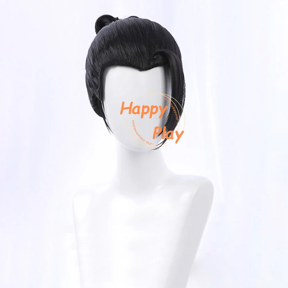 2 Types Geto Suguru Geto Anime Cosplay Wig Black Cosplay Wig With Earrings Heat Resistant Synthetic Hair Halloween Party Wigs