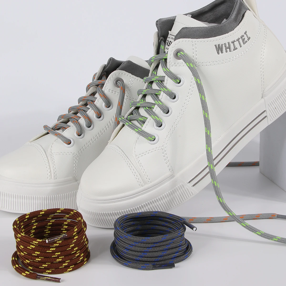 Robuste runde Wanderschnürsenkel, 0,5 cm Durchmesser, strapazierfähige Outdoor-Schnürsenkel für Sneaker und hohe Stiefel, 1 Paar – Detail 6