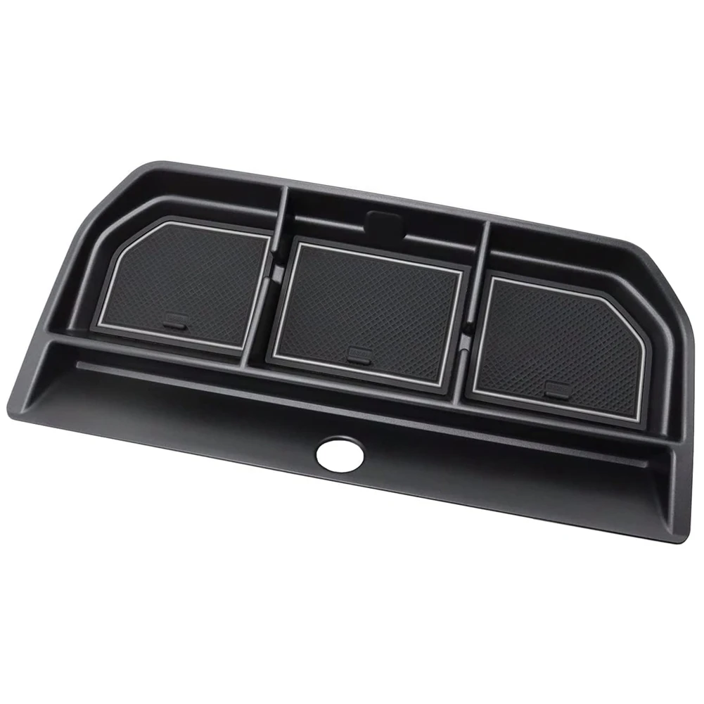 Dashboard Storage Box for Ford F150 2021 Accessories Center Console Organizer Tray Anti-Slip Dash Mounted Holder, White