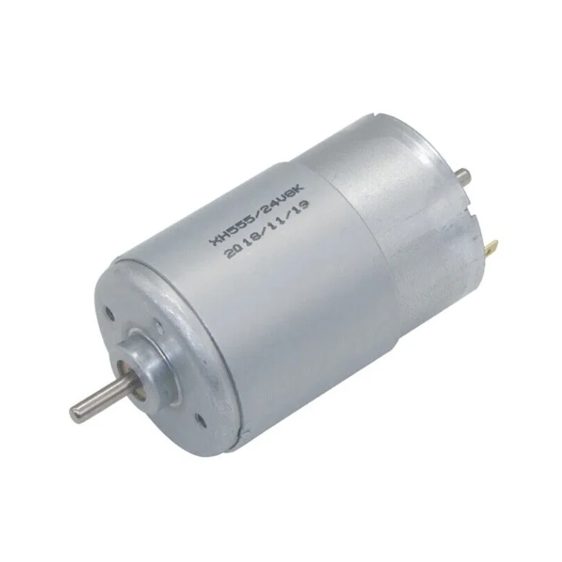 Micro Dc Motor Rs-555 Electric Motor 12v~24v 4000/8000rpm Low Speed Double Dual Shaft Double Ball Bearings Diy Electric Drill