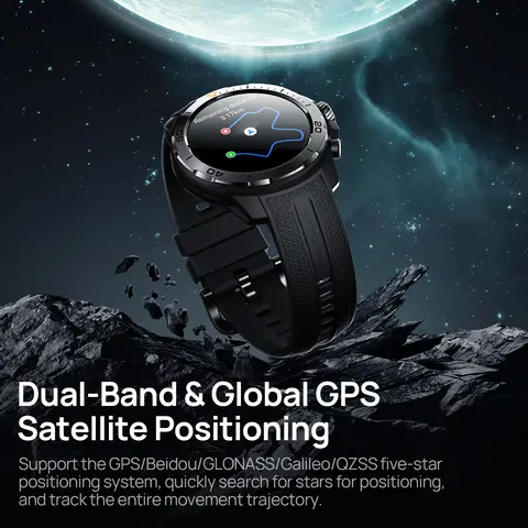 Mibro GS Explorer 스마트워치 견고하고 내구성 밀리터리급 1.32인치 UHD 화면 고도계 기압계 나침반 GPS 위치 10ATM 방수 길이 대기 150 스포츠 모드 남성 스마트워치