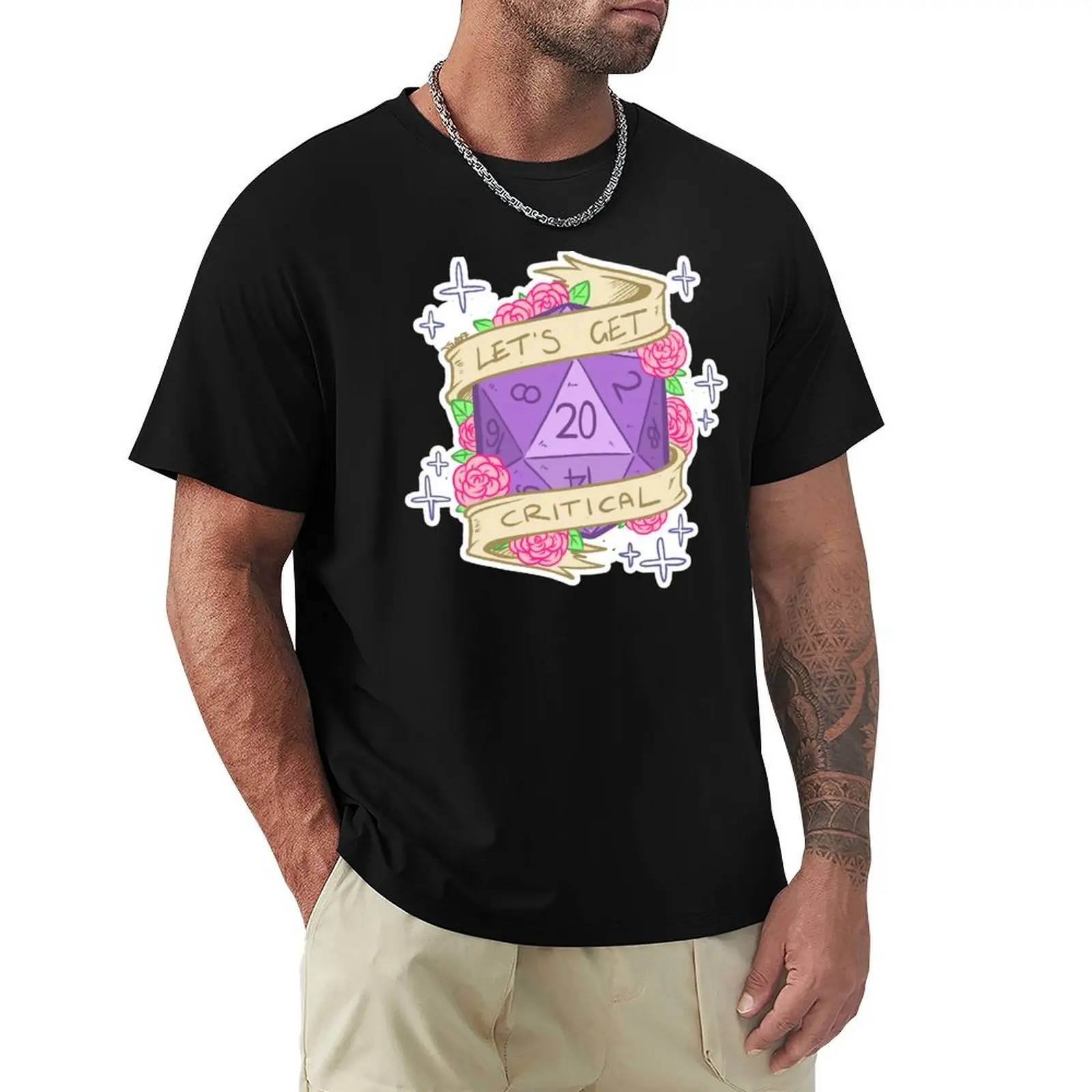 d20 - Let's Get Critical T-Shirt Fashion Casual Short Sleeve Top