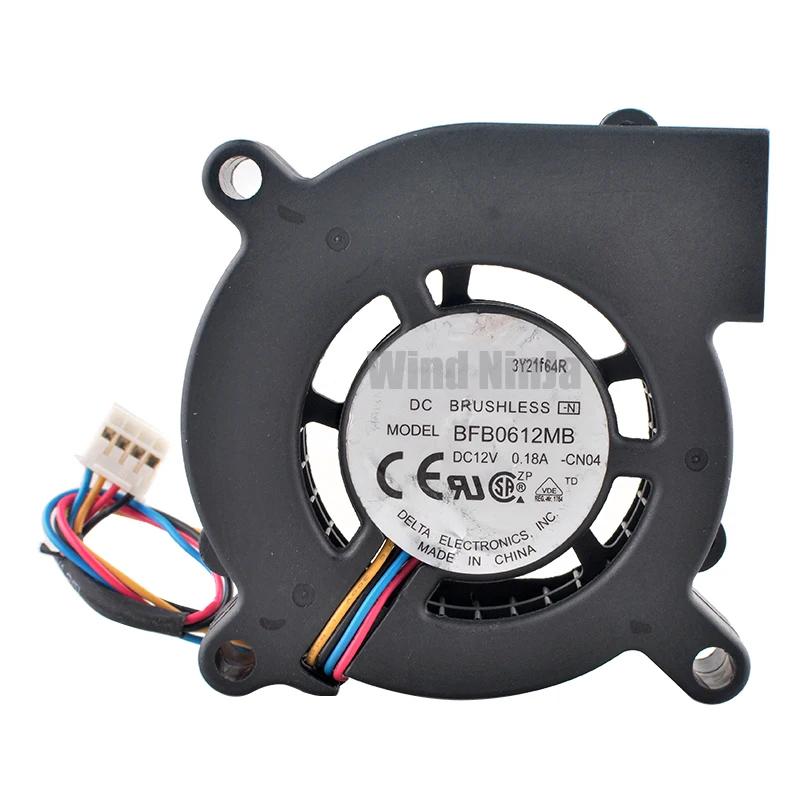 

BFB0612MB 6cm Diameter 60mm Fan 60x60x15mm Size DC12V 0.18A 4-Pin Double Ball Bearing Centrifugal Cooling Fan for Projectors