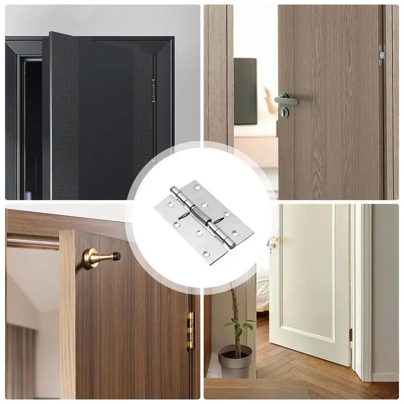 Spring Hinges Stainless Steel Door Closer Self Closing Spring Door Hinge Door Window Cupboard Folding Hinges Auto Door Closer