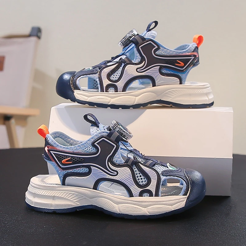 

Simple Trendy Children Sport Footwear Ventilated Inner Anti Skid Base Outdoor Daily Play Shoes