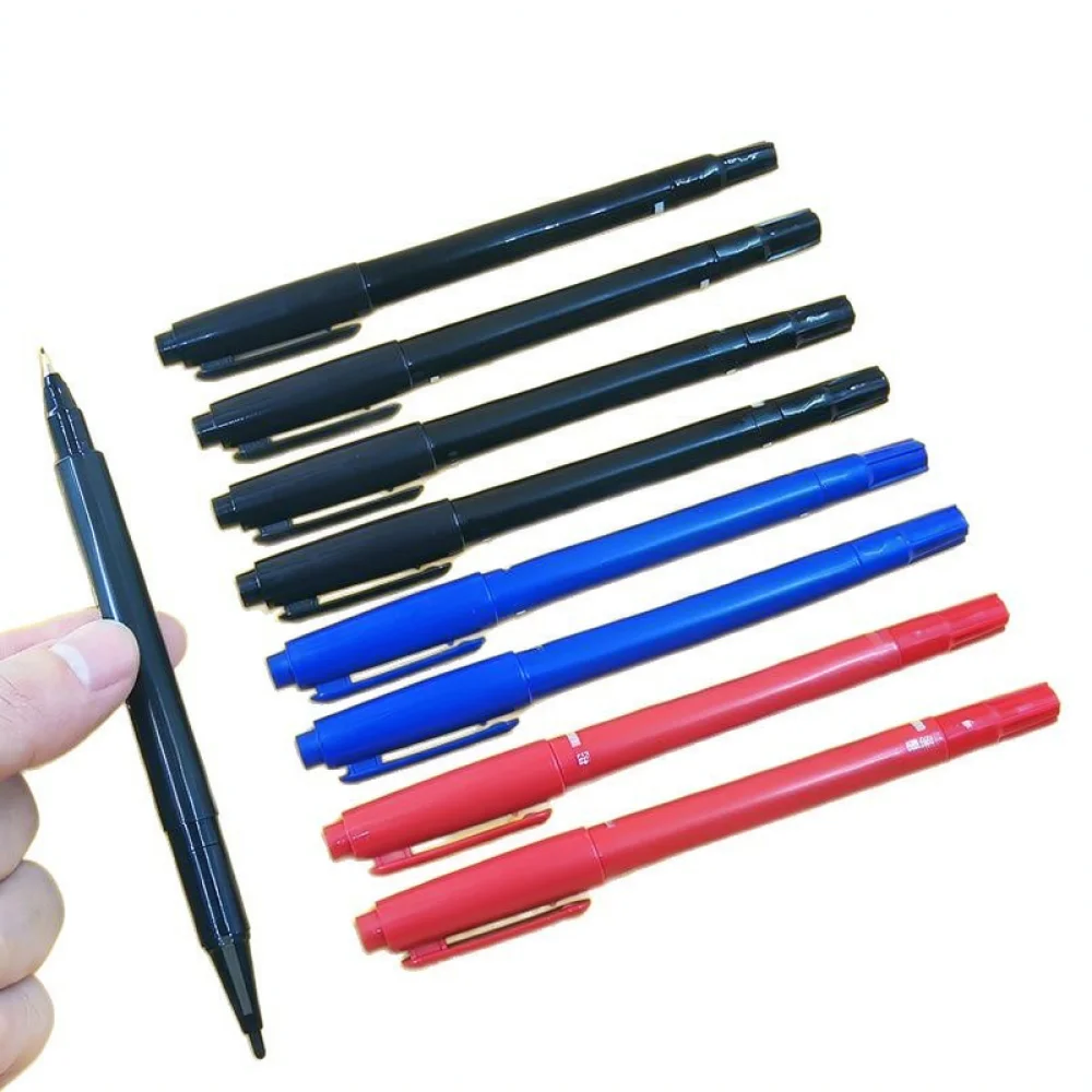 Reliable Dual Head Permanent Marker Pen Quick Dry Waterproof Oil Based Ink For Creative Sketching And Precise Lining