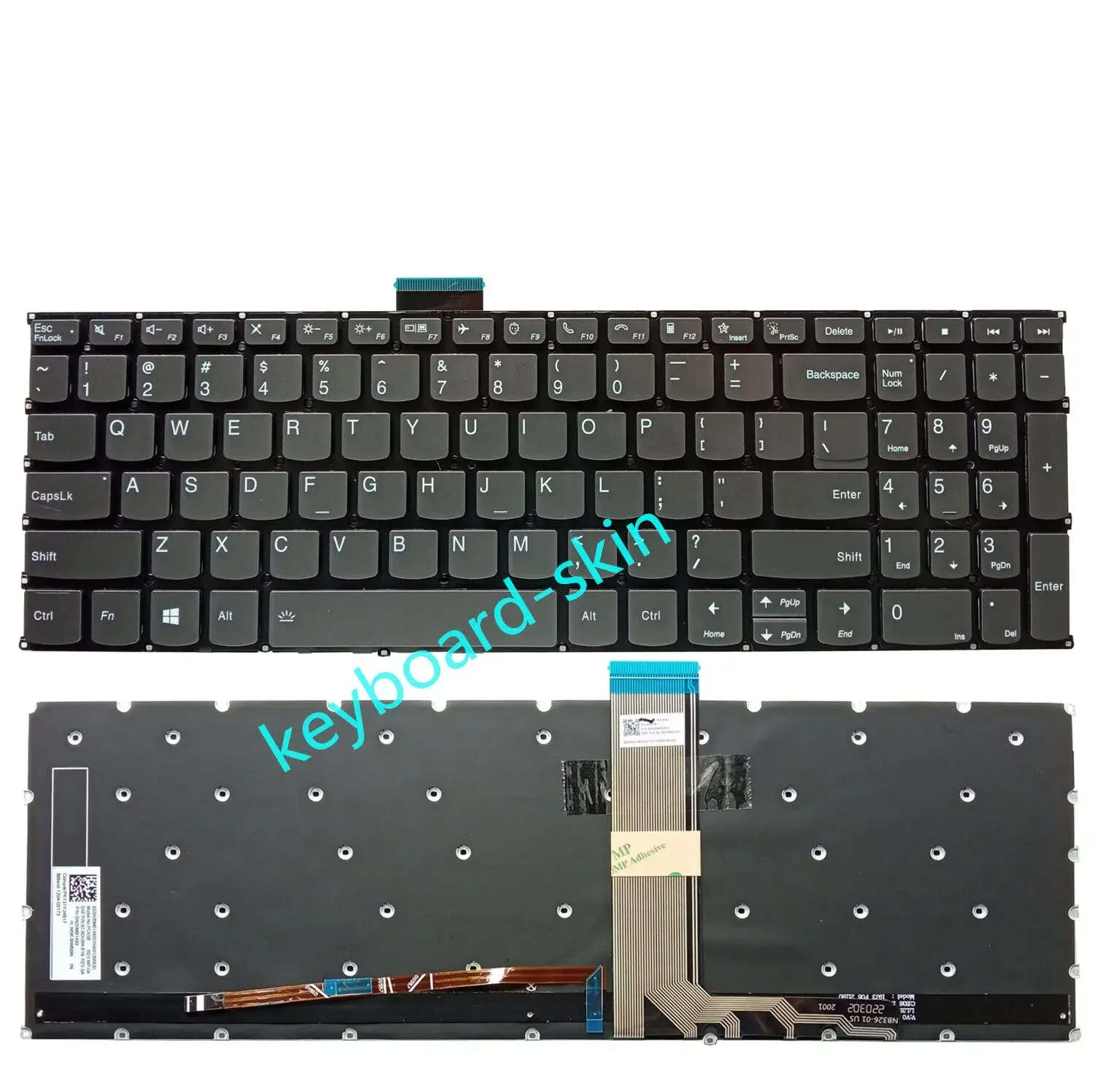 New US Backlit Keyboard For Lenovo V15 G2-ALC V15 G2-ITL V15 G2 IJL series Laptop