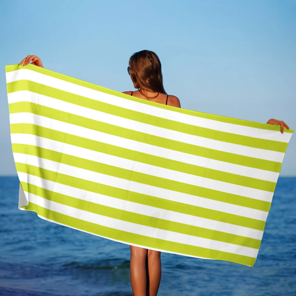 Pink Stripes Beach Towel Comfortable Soft Outdoor Pool Towel Unisex Oversized Towels for Beach Travel Swim Bath Camping Yoga