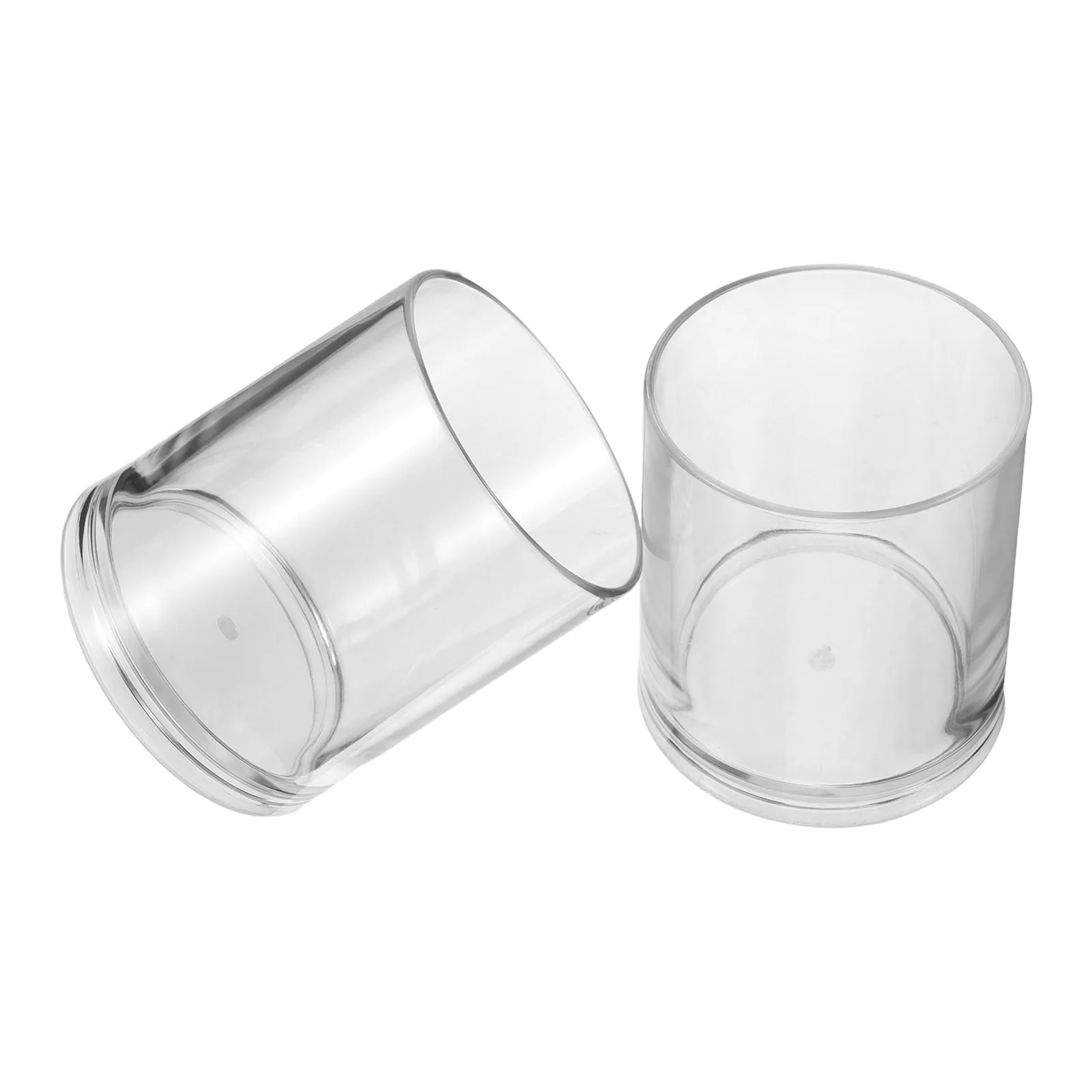 

2Pcs Acrylic Drinking Glasses Transparent Round Unbreakable Tumblers Reusable Stackable Dishwasher Safe for Home Party