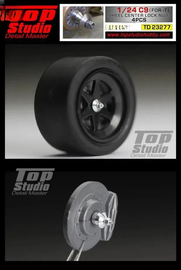 Top Studio 1:24 C9 Wheel Center Locking Nut TD23277 Modifying and Assembling Model Accessories