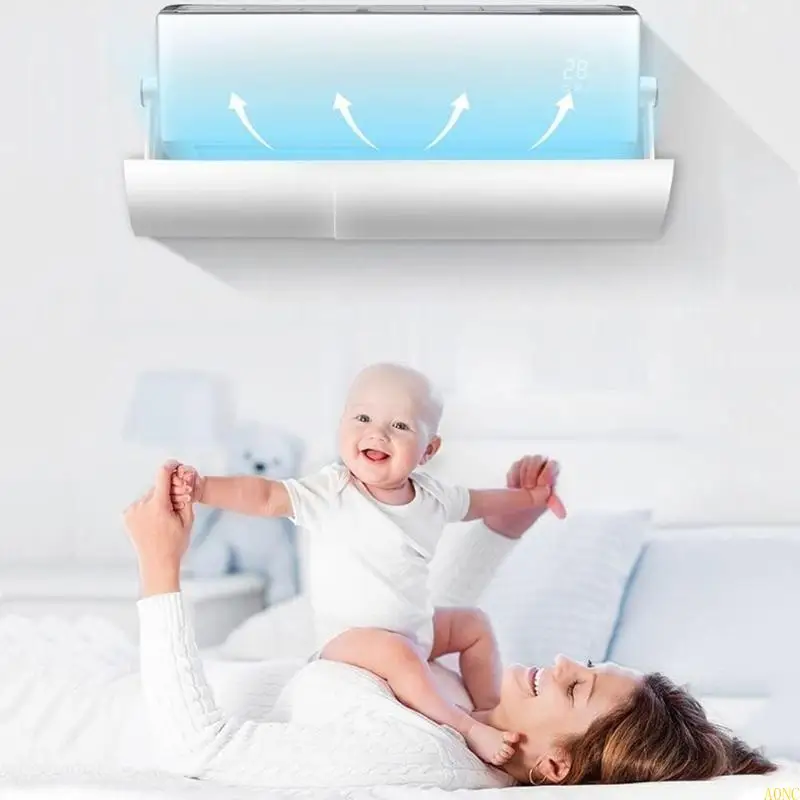 A0NC Adjustable Air Conditioning Wind Deflector Baffle Dust Cover Anti Direct Blowing