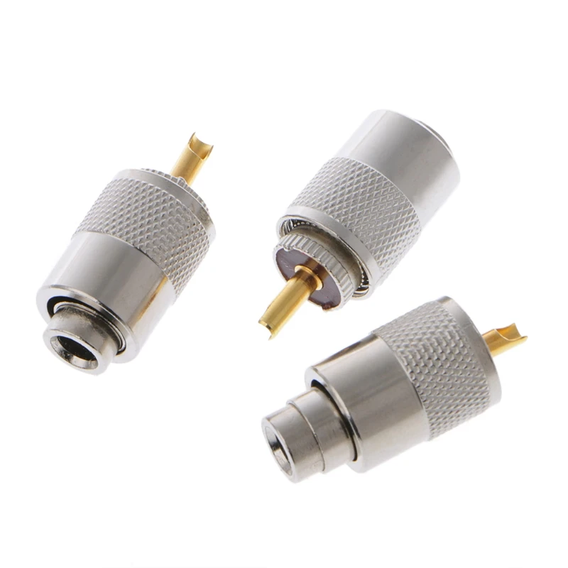 10 Pcs UHF PL-259 Male Solder RF Connector Plugs For RG8X Coaxial Coax Cable